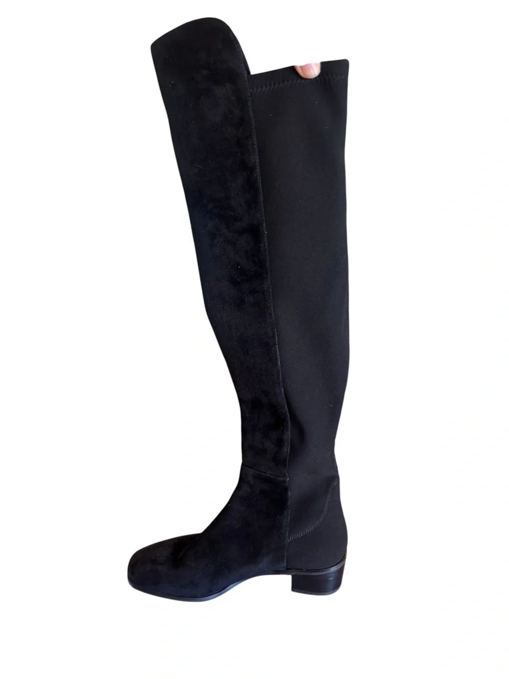 Stuart Weitzman Reserve Suede Over-the-Knee Boots in Black
